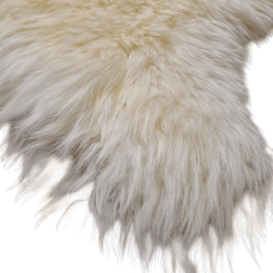Tapis en peau de mouton naturelle | Tapis en pure laine | Tapis en peau de mouton couleur crème
