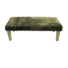 Repose-pieds extra large en cuir de vachette beige foncé | Repose-pieds extra large en cuir de vachette