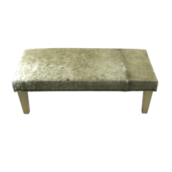 Repose-pieds extra large en cuir de vachette beige | Repose-pieds extra large en cuir de vachette