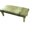 Repose-pieds extra large en cuir de vachette beige | Repose-pieds extra large en cuir de vachette