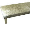Extra Large Beige Cowhide Footstool | Extra Large Cow Hide Footrest