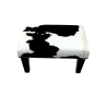 Sgabello in Pelle di Mucca Piccolo Bianco e Nero | Sgabello in Pelle di Mucca Piccolo