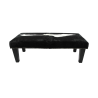 Extra Large Black & White Footstool | Rectangular Cow Hide Foot Stool