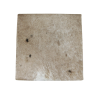 Medium Square Cowhide Footstool | Beige and White Square Foot Stool