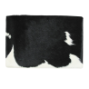 Small Black and White Cowhide Footstool | Small Cow Hide Foot Stool