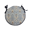 Round Bistro Snakeshead Denim Seat Pads | Patterned Circular Seat Pads
