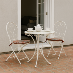 Highland Check Autumn Round Bistro Seat Pads | Tartan Round Chair Pads