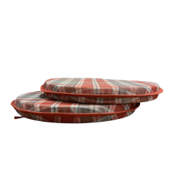 Highland Check Autumn Round Bistro Seat Pads | Tartan Round Chair Pads