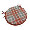 Highland Check Autumn Round Bistro Seat Pads | Tartan Round Chair Pads