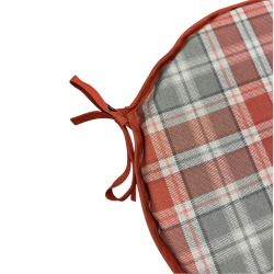 Highland Check Herfst Ronde Bistro Stoelkussens | Tartan Ronde Stoelkussens