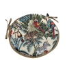 Coussins de chaise ronds style bistro, motif forêt tropicale naturelle | Coussins de chaise ronds