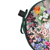 Luxury Floral Velvet Round Seat Pads | Circular Velvet Chair Pads