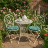 Velvet Tranquillity Round Bistro Seat Pads | Circular Velvet Chair Pads