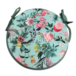Velvet Tranquillity Round Bistro Seat Pads | Circular Velvet Chair Pads