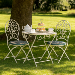 Velvet Chinoiserie Round Bistro Seat Pads | Round Velvet Chair Pads