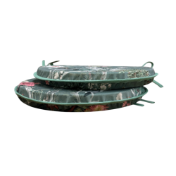 Coussins de siège ronds en velours style chinoiserie pour bistro | Coussins de chaise ronds en velours