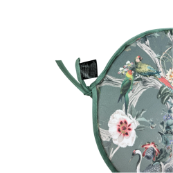 Velvet Chinoiserie Ronde Bistro Stoelkussens | Ronde Fluwelen Stoelkussens