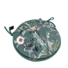 Velvet Chinoiserie Round Bistro Seat Pads | Round Velvet Chair Pads
