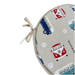 Classic Camper Round Bistro Seat Pads | Modern Circular Chair Pads