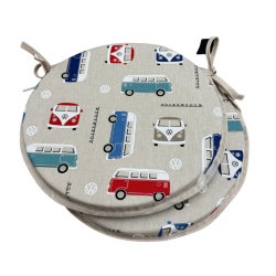Coussins de siège ronds classiques pour camping-car | Coussins de chaise circulaires modernes