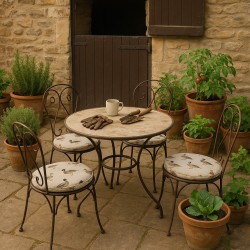 Mallard Duck Round Bistro Seat Pads | Duck Design Circular Chair Pads