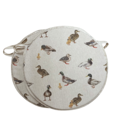 Mallard Duck Round Bistro Seat Pads | Duck Design Circular Chair Pads