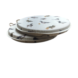 Coussins de siège ronds motif canard colvert | Coussins de chaise circulaires motif canard