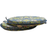 Round Bistro Strawberry Thief Navy Seat Pad | Round Bistro Chair Pads
