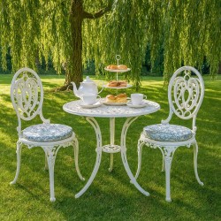 Round Bistro Willow Bough Azure Seat Pad | William Morris Seat Pads |