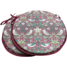 Round Bistro Strawberry Thief Crimson Seat Pad | Red Bistro Chair Pads