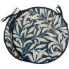Coussins de siège ronds de style bistro, motif branches de saule et tapisserie d'ébène | Coussins de siège de style bistro