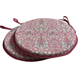Coussins de siège ronds bistro à motif tête de serpent rouge | Coussins de siège bistro à motifs