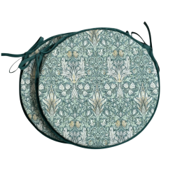 Round Bistro Snakeshead Forest Seat Pads | Patterned Bistro Seat Pads