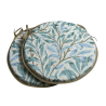 Round Bistro Willow Bough Seaspray Seat Pad | Round Patterned Seat Pad