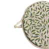 Green Leaves Round Bistro Seat Pads | Round Leaf Design Seat Pads |