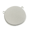 White Stripe Round Bistro Seat Pads | Striped Round Bistro Chair Pads |