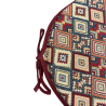 Coussins de siège ronds style tapisserie aztèque pour bistro | Coussins de siège ronds style bohème pour bistro