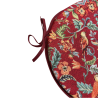 Round Bistro William Red Tapestry Seat Pads | Round Red Bistro Seat Pads