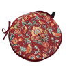 Runde Bistro William Rote Tapisserie Sitzkissen | Runde Rote Bistro Sitzkissen