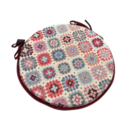 Coussins de siège ronds de style bistro en crochet | Coussins de chaise ronds en crochet |