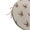 Small Pheasant Round Bistro Seat Pads | Pheasant Round Chair Pads |
