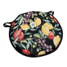 Round Bistro Black Fruits Tapestry Seat Pads | Round Fruit Chair Pads