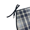 Highland Check Denim Classic D Seat Pads| Blue Check D Shaped Seat Pads