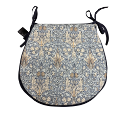 Cuscino per sedile a forma di D Snakeshead Denim | Cuscini per sedile a forma di D William Morris