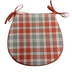 Coussins de siège en forme de D à carreaux Highland Check Autumn | Coussins de siège en forme de D à carreaux tartan