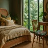 Black Rainforest Tapestry D Shaped Seat Pads | Classic D Seat Pads