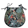 Black Rainforest Tapestry D Shaped Seat Pads | Classic D Seat Pads