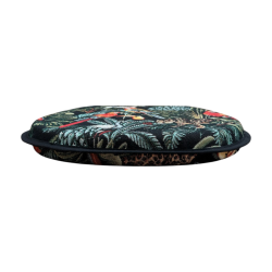 Black Rainforest Tapestry D Shaped Seat Pads | Classic D Seat Pads