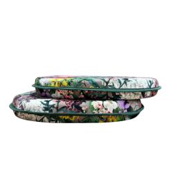 D Shaped Rhapsody Velvet Seat Pads | Classic D Floral Velvet Seat Pads