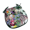 D Shaped Rhapsody Velvet Seat Pads | Classic D Floral Velvet Seat Pads